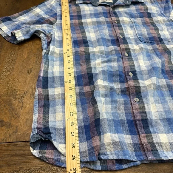 Excellent condition Tommy Bahama men’s Cala Beach Plaid Camp shirt. Cotton. M. - Picture 10 of 10